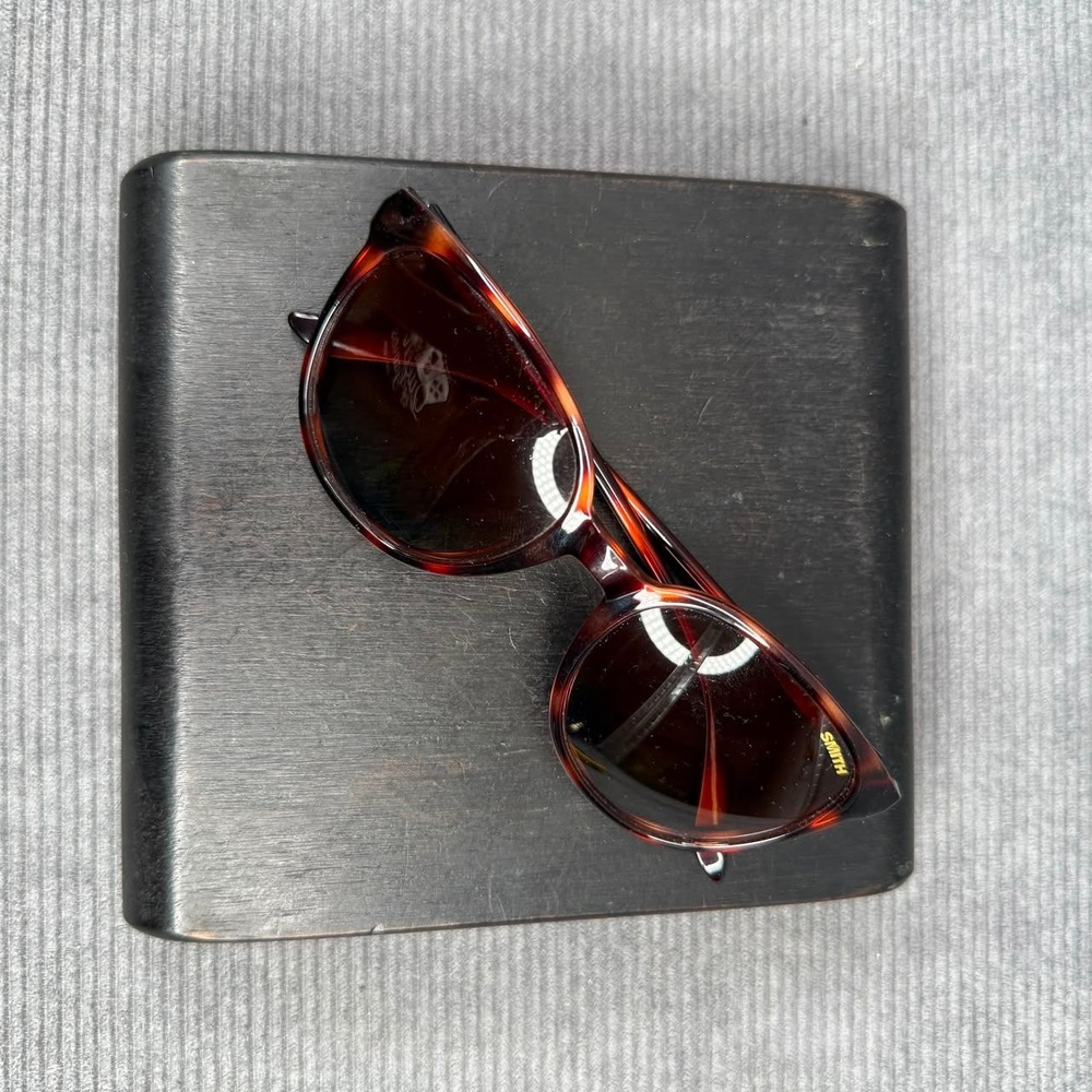 Smith Optics Tortoise Shell Brown Gradient Lens Y2k Sunglasses Round Cat Eye - Picture 10 of 14